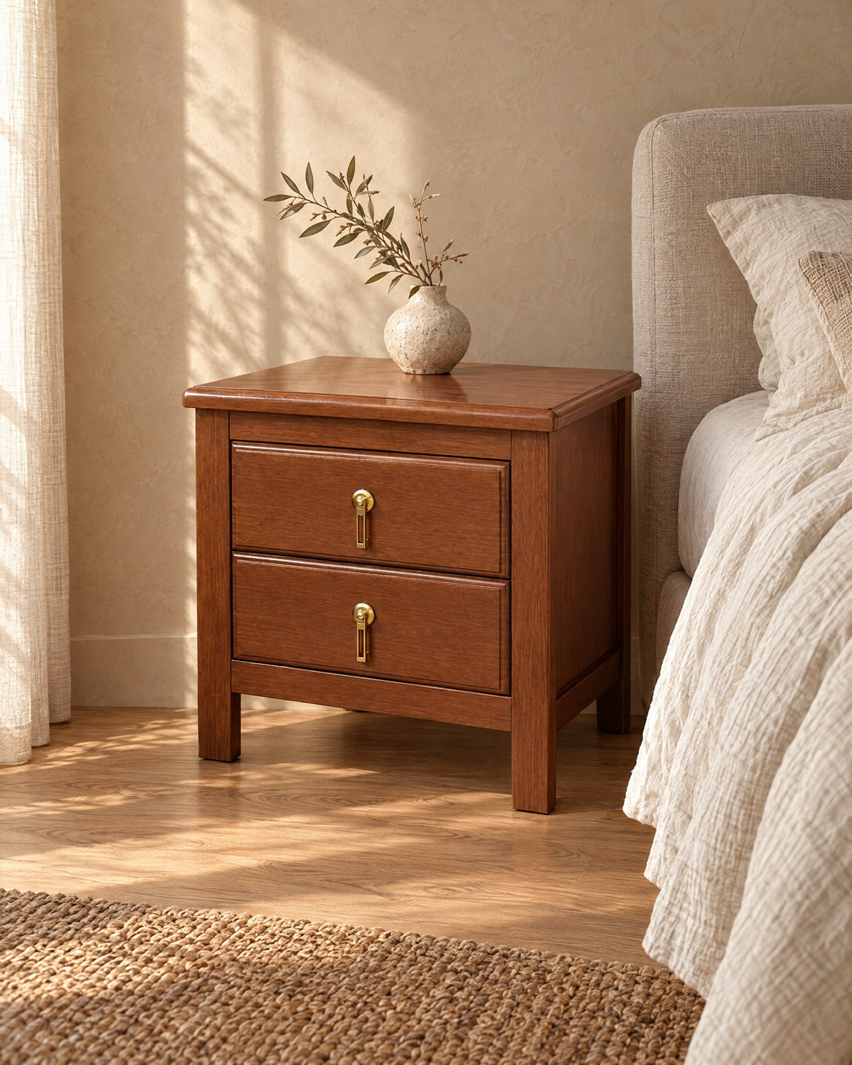 Classic lines in warm brown