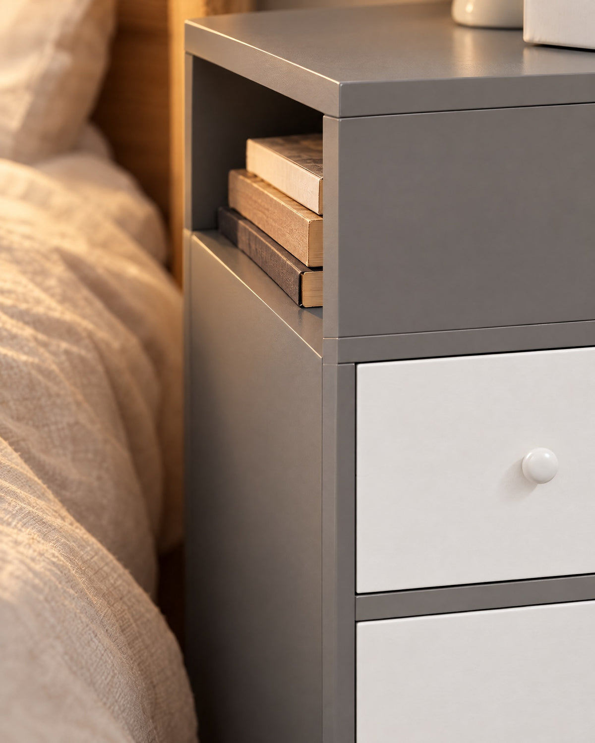 A shelf on the side, facing you