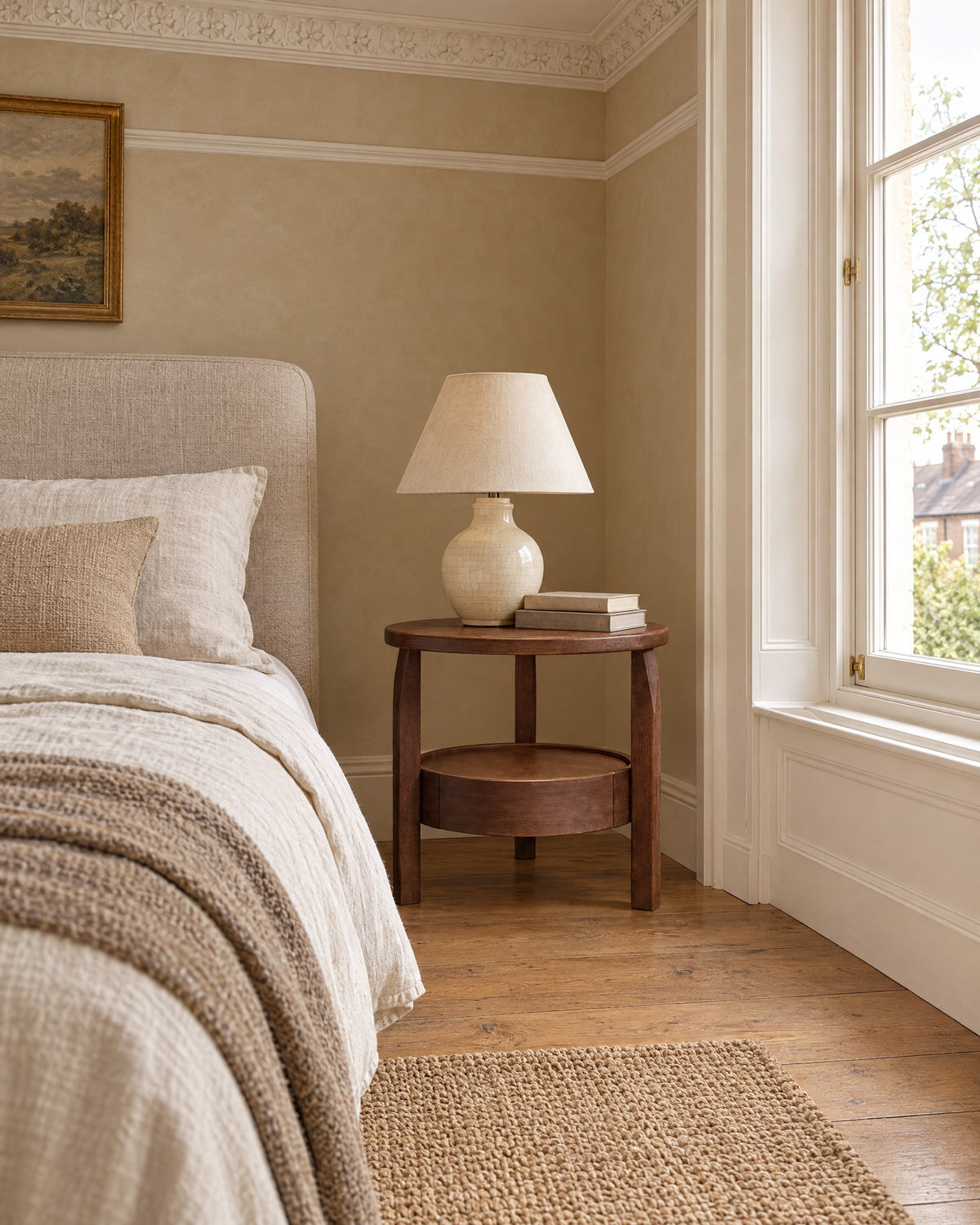 No corners beside the bed