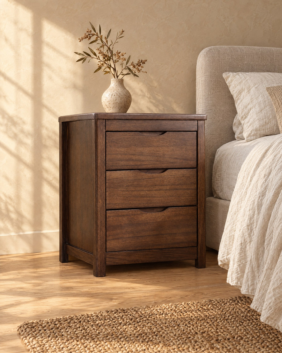 Three drawers, one footprint