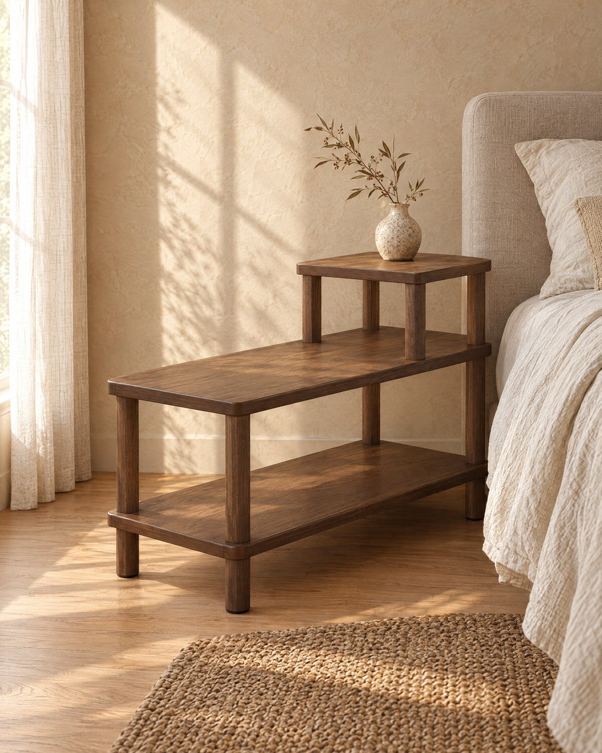 Three tiers, three heights
