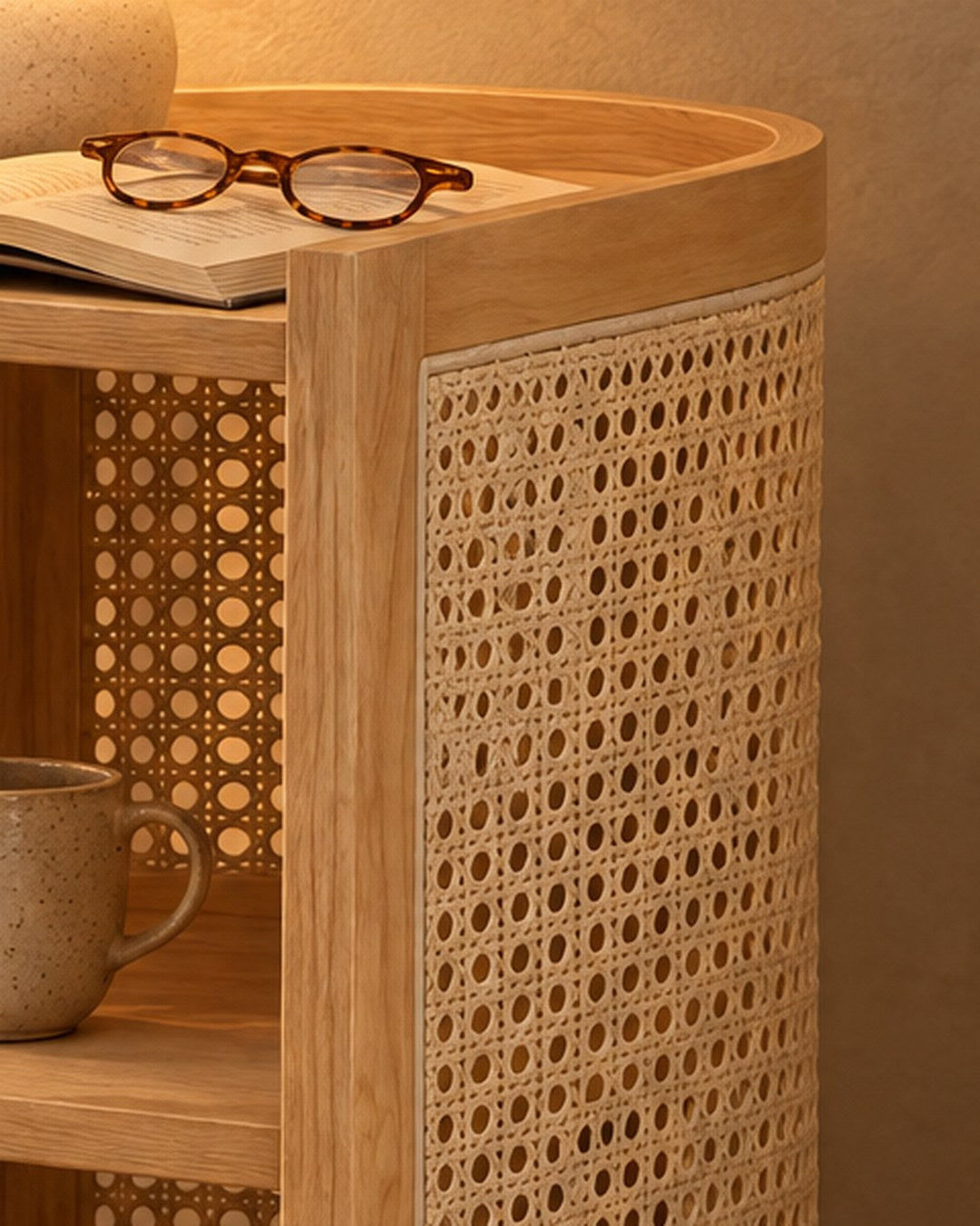 Woven cane that lets light through