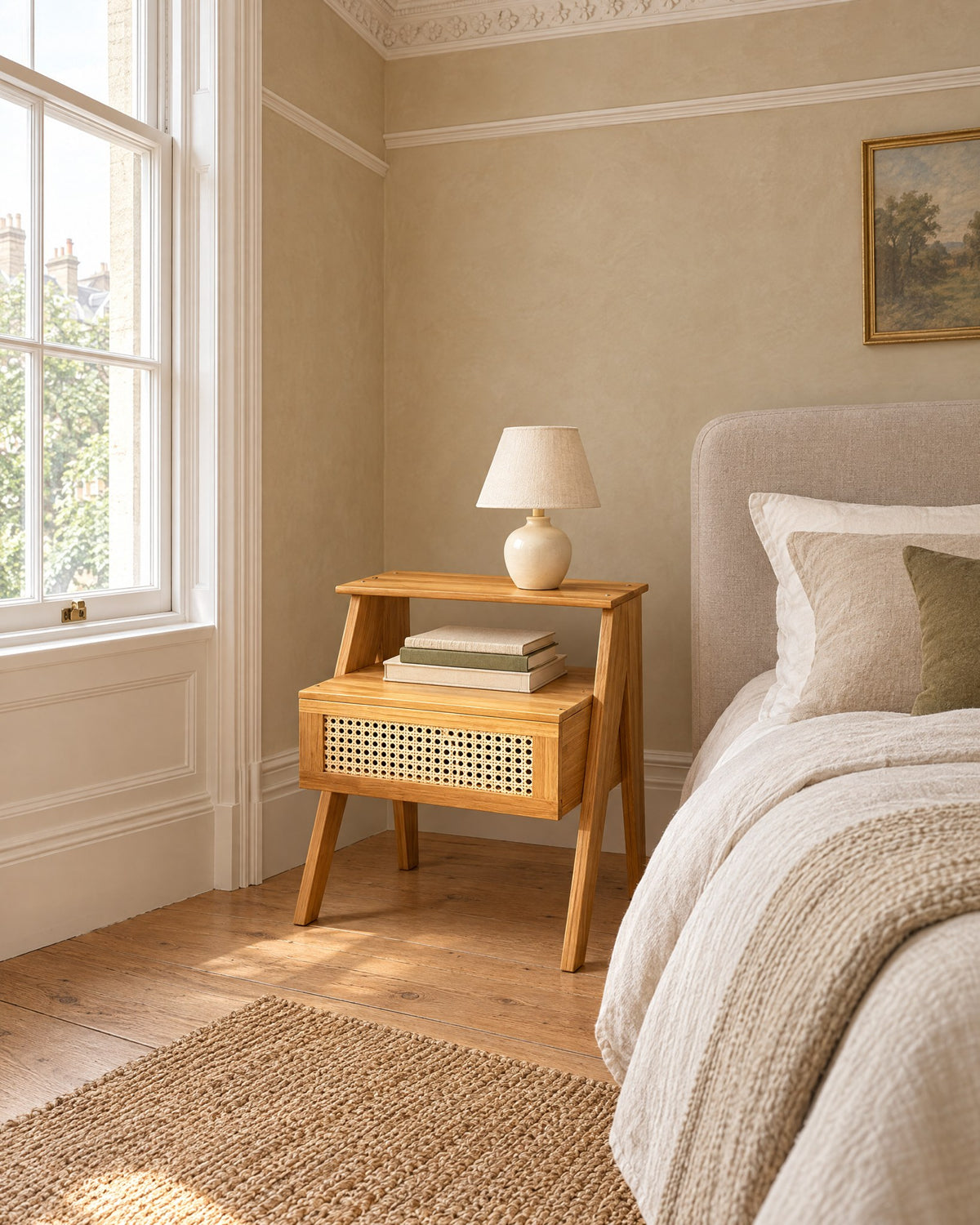 Natural wood for calm bedrooms