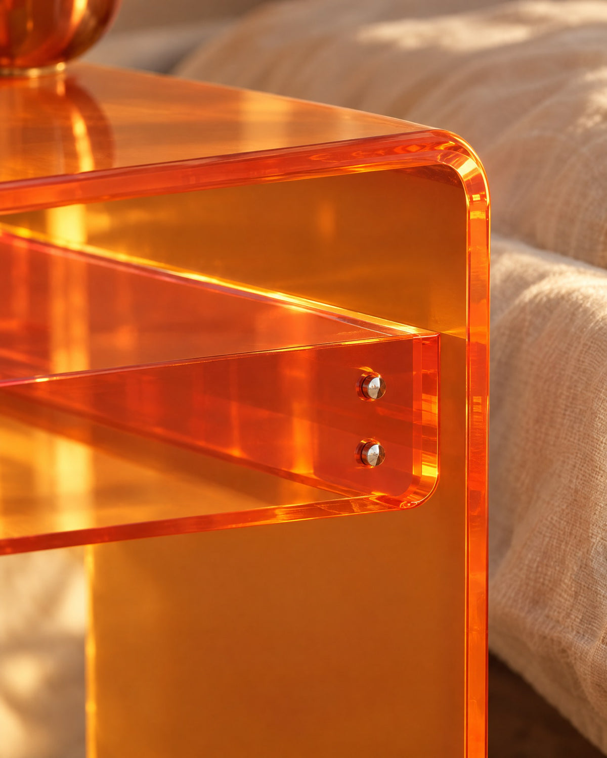 A warm glow beside the bed