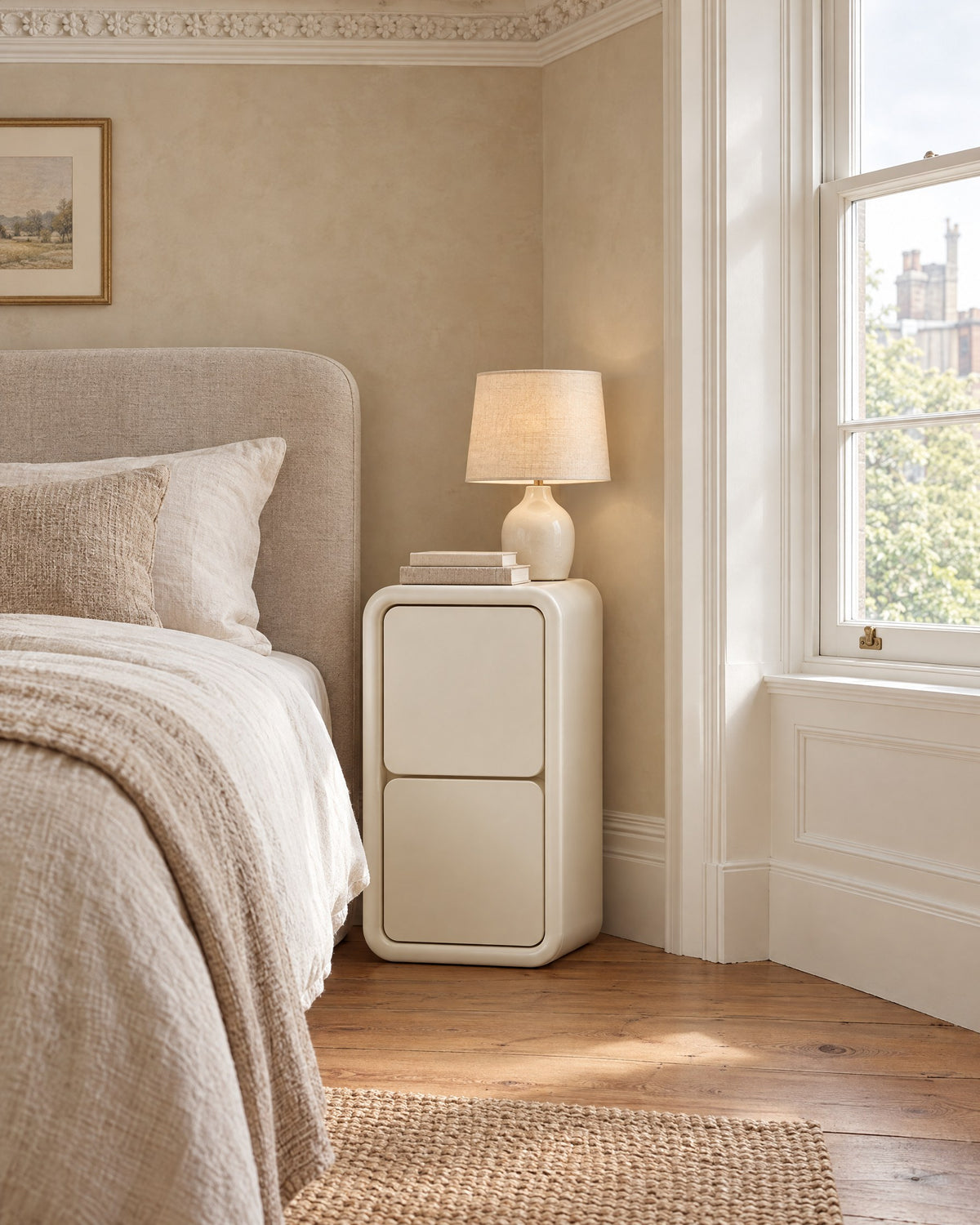 Soft lines for a calm bedroom