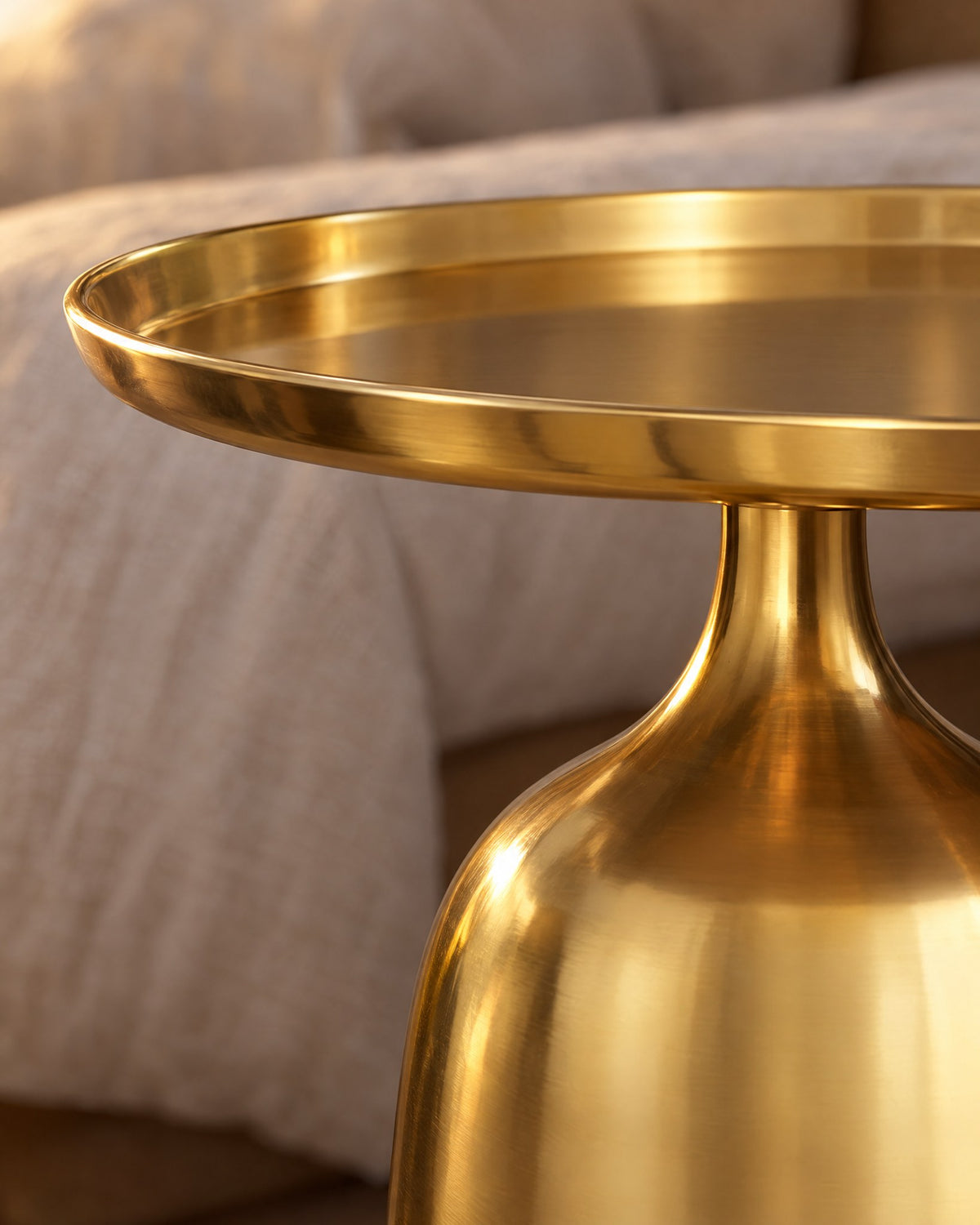 A round tray with a raised rim