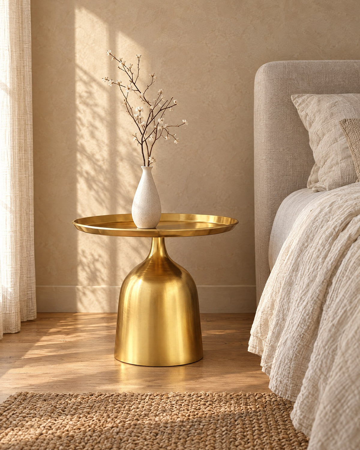 A sculpted bell base
