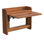 Walnut-tone fold-down wall-mounted bedside cabinet, supplier product photo